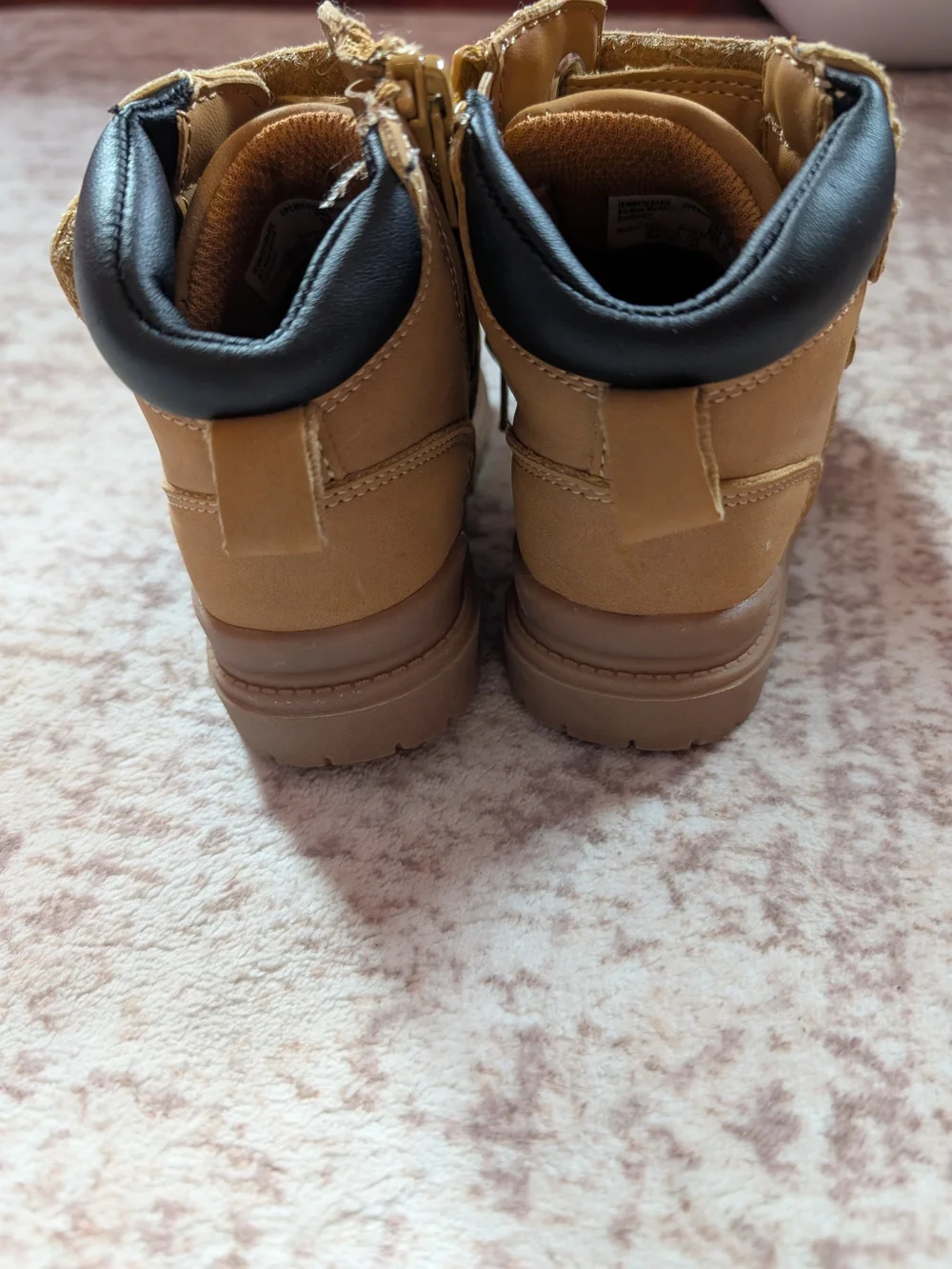 wander nation Tan Double-Strap Kids Ankle Boots